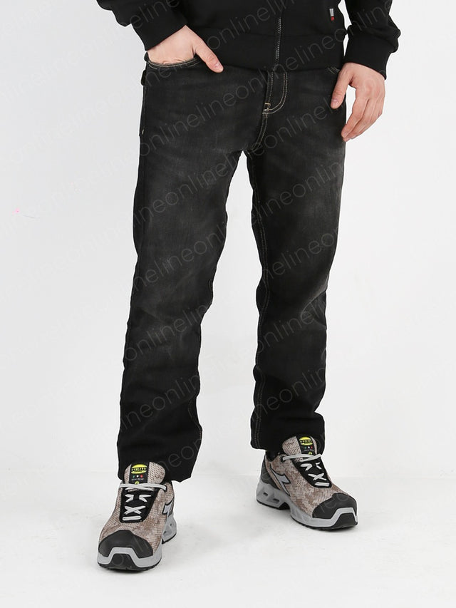 Diadora Utility STONE 5 PKT Pantaloni Jeans da lavoro elasticizzati neri