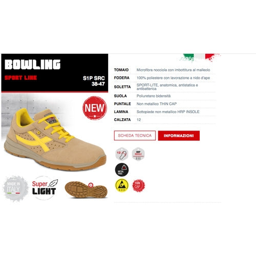 Scarpe di protezione Bowling S1P SRC FTG