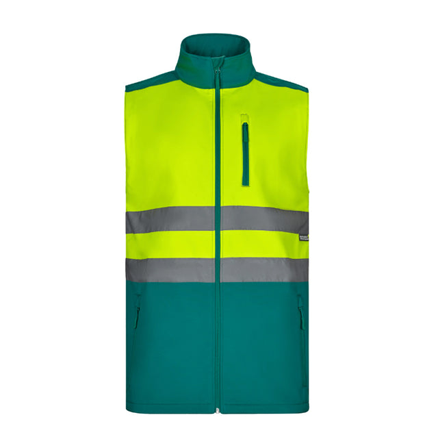 Gilet Velilla 305906 AV in soft shell bicolore ad alta visibilità