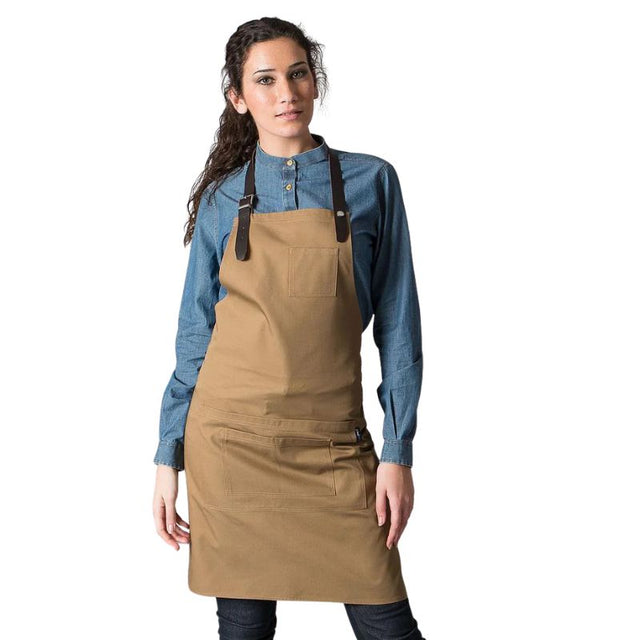 Grembiule da cucina con pettorina Gary's 156400 finiture in pelle