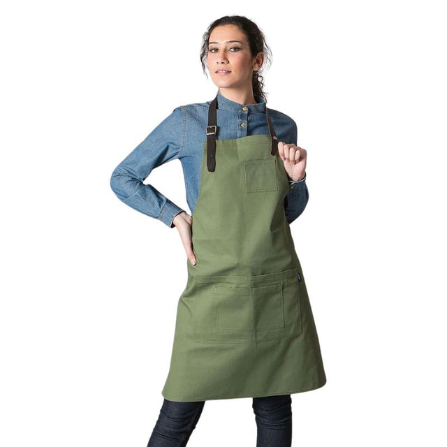 Grembiule da cucina con pettorina Gary's 156400 finiture in pelle