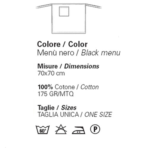 Grembiule da cucina Giblor’s Zagabria Menu’ Nero art. 14P08H480