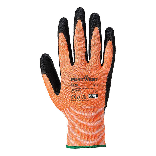 Guanti anti-taglio Portwest A643 in nitrile foam Ambra