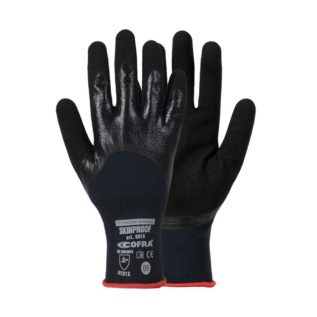 Guanti da lavoro spalmati in nitrile Cofra Skinproof sabbiati