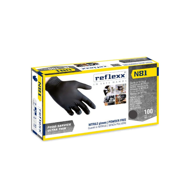 Reflexx N81 Guanti monouso ultra sottili in nitrile per lavoro