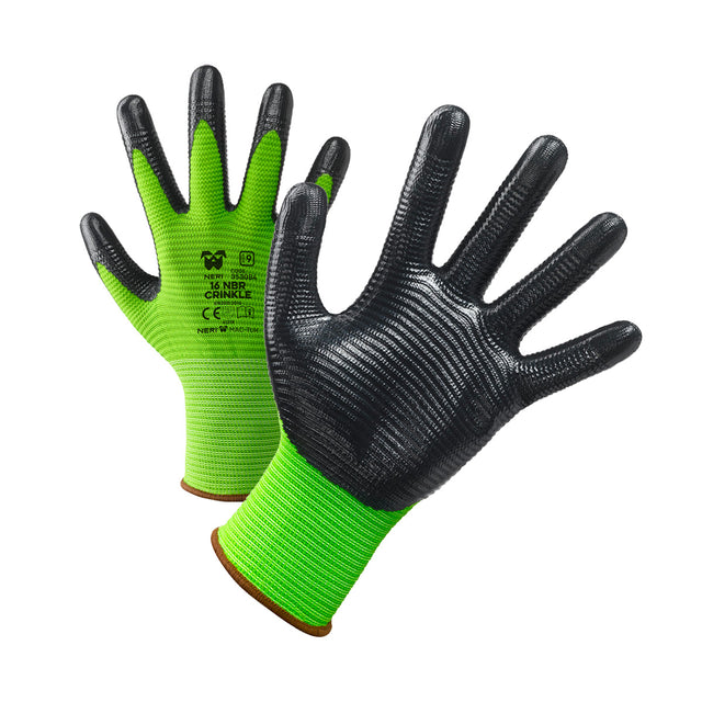 Guanti antinfortunistici Neri 16 NBR Crinkle