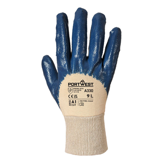 Guanti in nitrile Portwest A330 con polso in maglia
