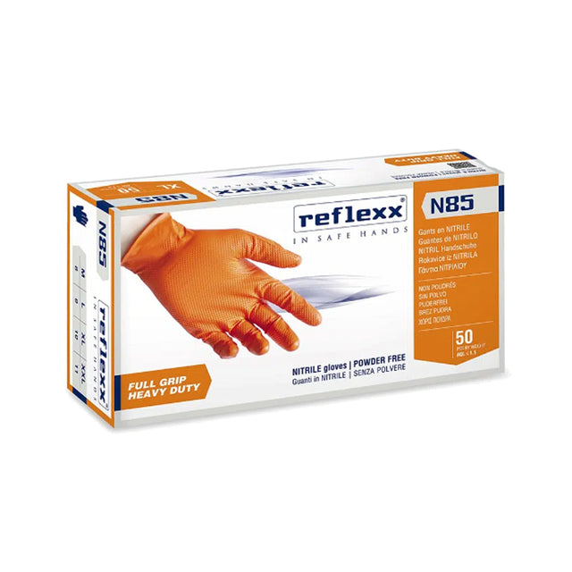 Guanti Reflexx N85 in nitrile monouso senza polvere