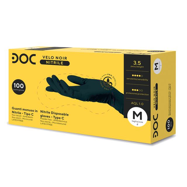 Gardening Doc Zero Velo Noir Guanti in nitrile monouso