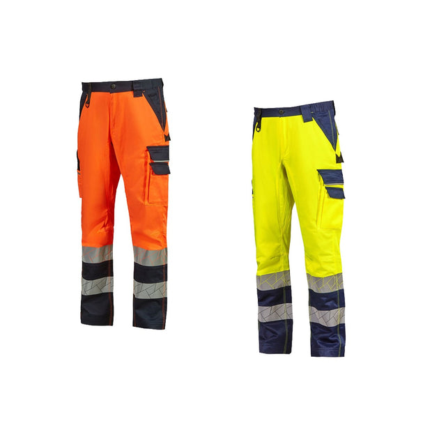 Pantaloni da lavoro alta visibilità U-Power Fulgor multitasche