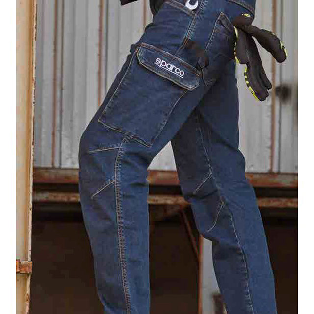 Jeans da lavoro elasticizzati Sparco Dallas multitasche