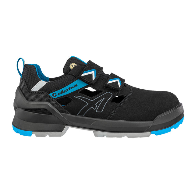 Sandali da lavoro vegani Albatros Forge Air Blak/Blue Low S1 ESD FO SR
