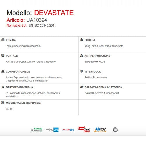 Calzature da lavoro Devastate S3 SRC RS U-Power