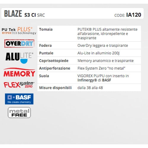 Scarpe antinfortunistiche Blaze S3 CI ESD SRC Aimont
