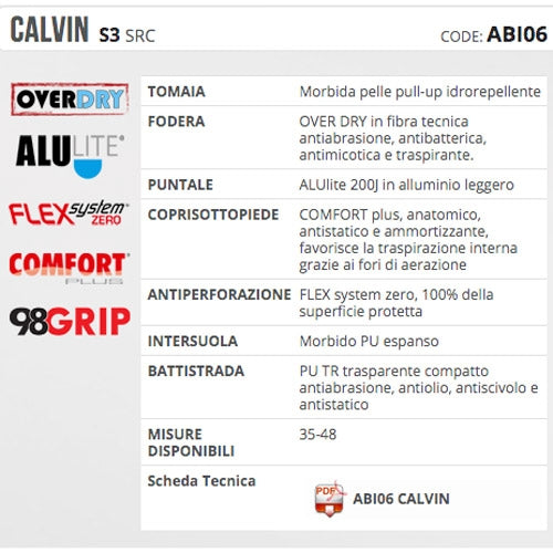 Scarpe di protezione Calvin S3 SRC Aimont
