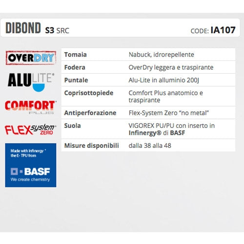 Calzature da lavoro Dibond S3 CI SRC Aimont