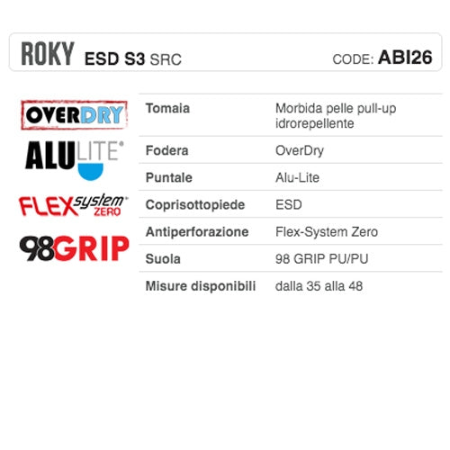 Calzature di sicurezza Roky S3 SRC ESD Aimont