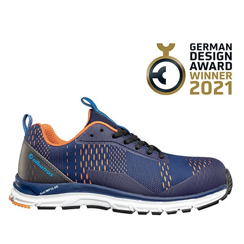 Scarpe da lavoro AER55 Impulse Blu Orange Low S1P ESD HRO SRA Albatros