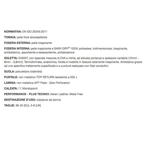 Calzature di sicurezza Evelyne S3 SRC Cofra per donna