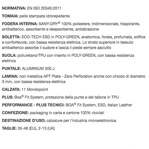 Scarpe di protezione Lux S3 ESD SRC con chiusura BOA Cofra