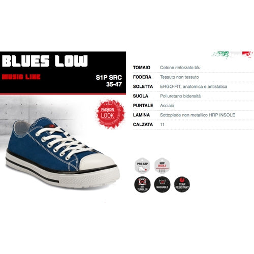 Scarpe antinfortunistiche FTG Blues low S1P SRC