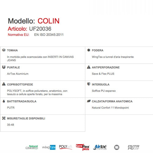 Scarpe di sicurezza Colin S1P SRC U-Power