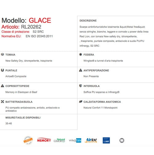 Calzature di sicurezza Glace S2 SRC U-Power