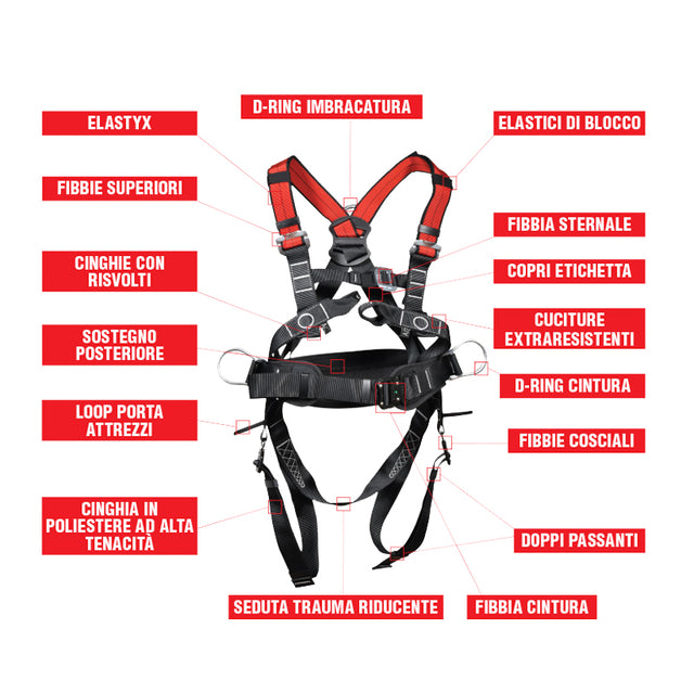 Imbracatura anticaduta Cofra Masterfit Sragen Fast