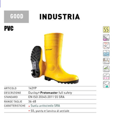 Stivali da lavoro Dunlop 142YP S5 SRA in PVC